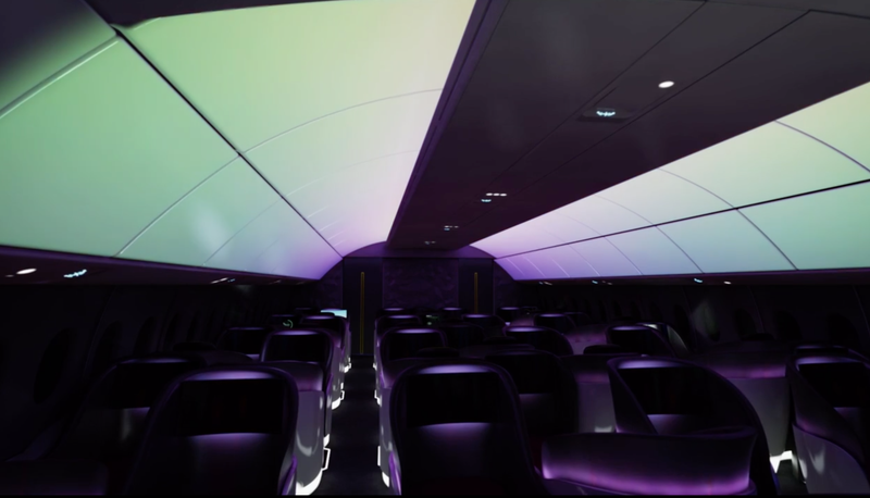 Illustration for article titled Boeing Wants to Turn the Interiors of Its Planes Into Giant Screens